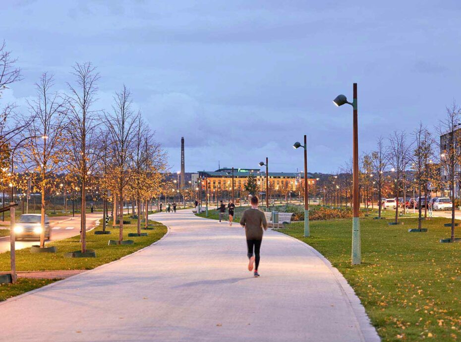 Hardloper in park De Groene Loper Maastricht