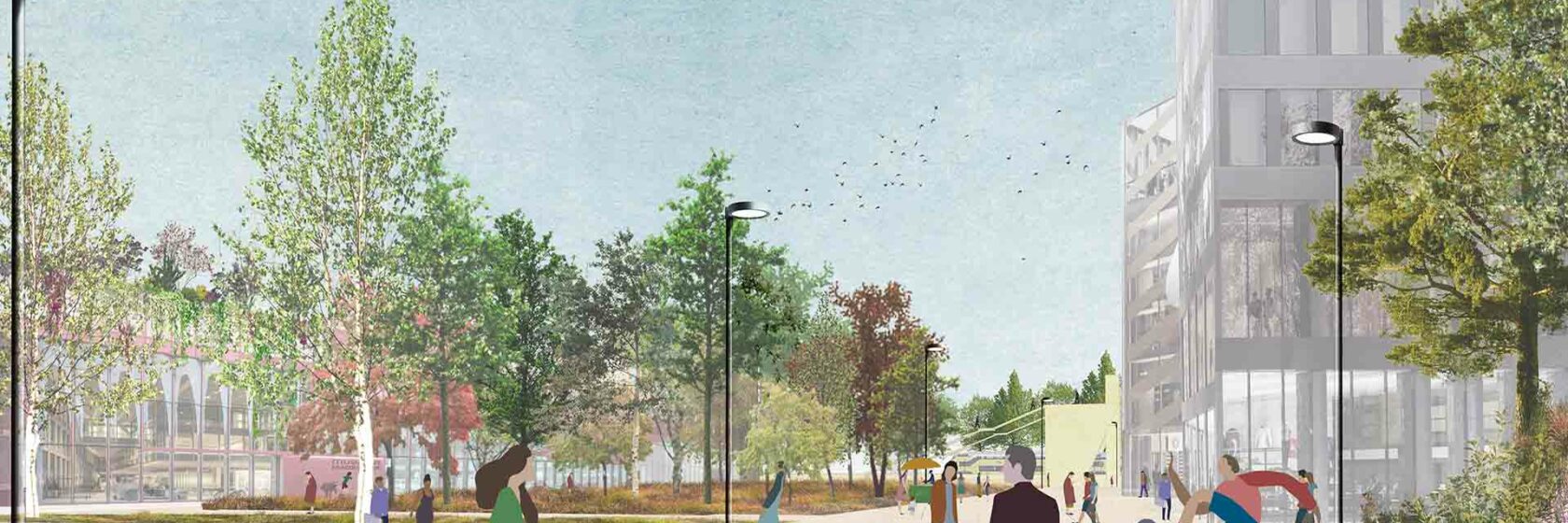 Schets van toonaangevend werk-, woon- en leefgebied Arenapark in Hilversum