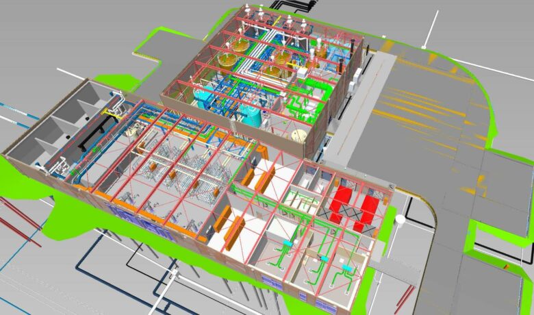 3D BIM-model van waterzuiveringsstation Nieuw-Lekkerland